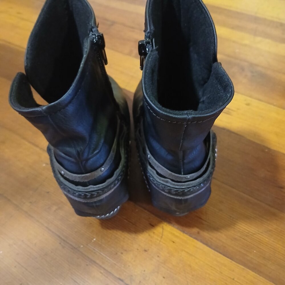 Jellypop Black Ankle Boots with Straps Womens 8.5W - Picture 3 of 8